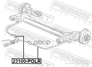 Трос стояночного тормоза 23100polr Febest