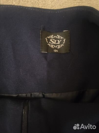 Юбка школьная 134 синяя