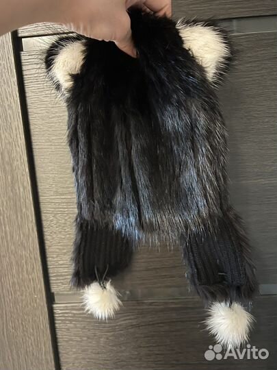 Шапка норковая для девочки