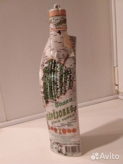 Керамическая бутылка березовое полено