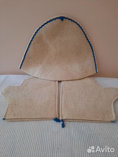 Шапочка и варежки для бани