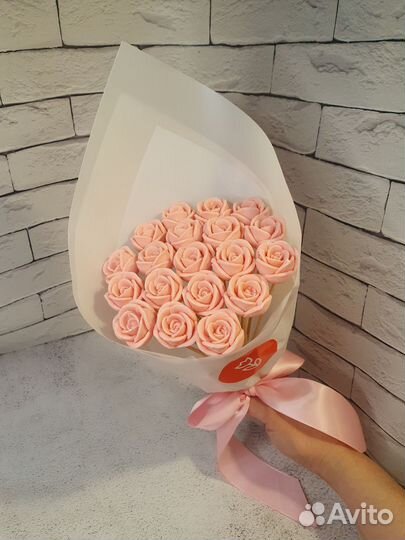 Букет розовые розы маме жене подруге