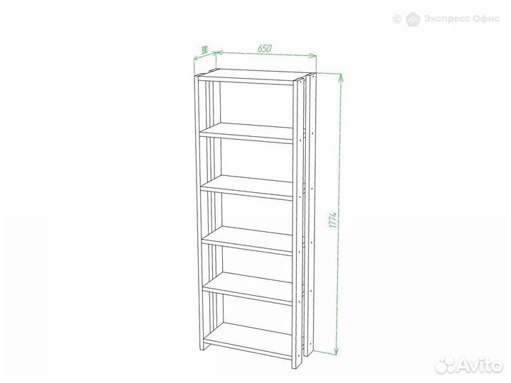 Стеллаж-перегородка Slim стлн-180 нбе