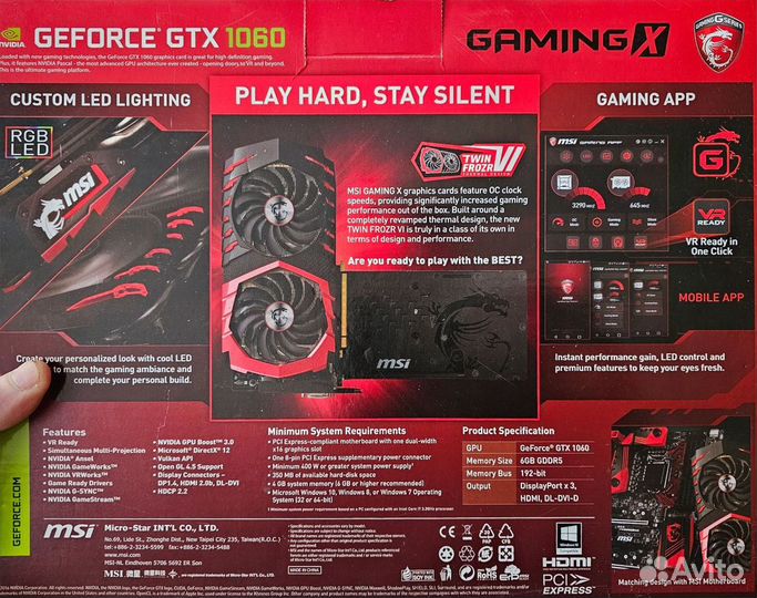 Gtx 1060 6 gb Msi Gaming X