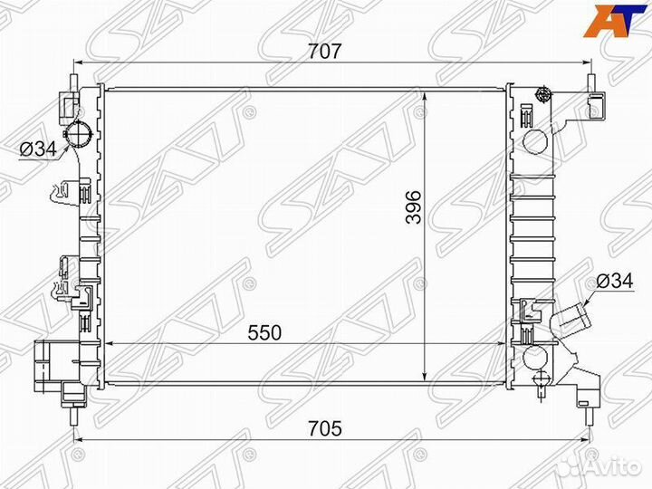 Радиатор охлаждения Шевроле Авео 11