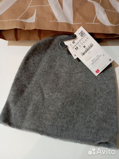 Шапка Zara Premium женская новая. Кашемир 100%