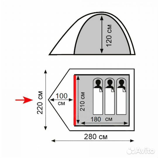 Палатка Tepee 3 (V2) Totem