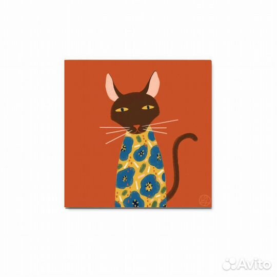 Картина на холсте/Картина с котом/Картина