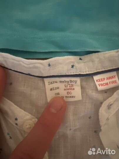 Летние вещи zara 80 для машьчика