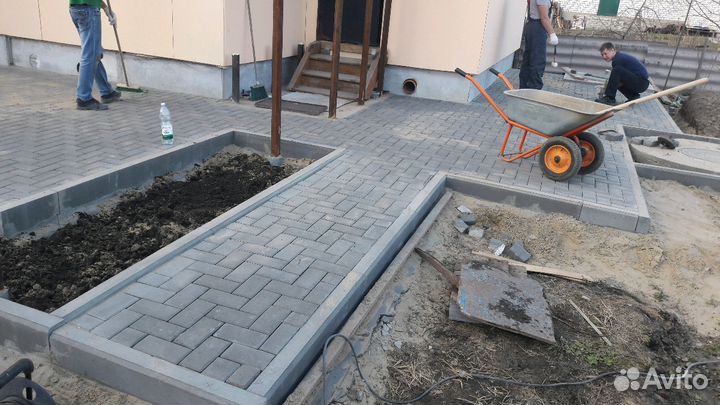 Укладка брусчатки