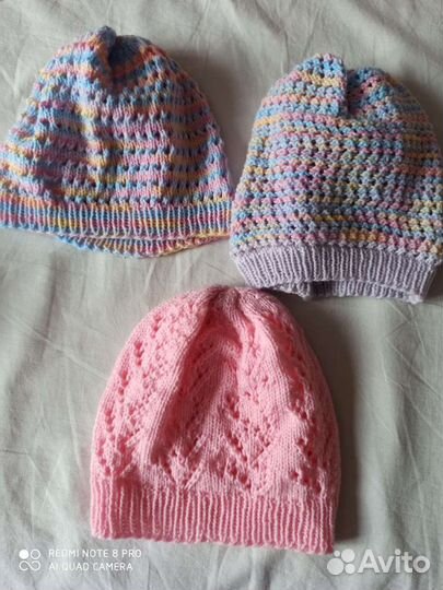 Шапка на девочку весна-осень ручной работы