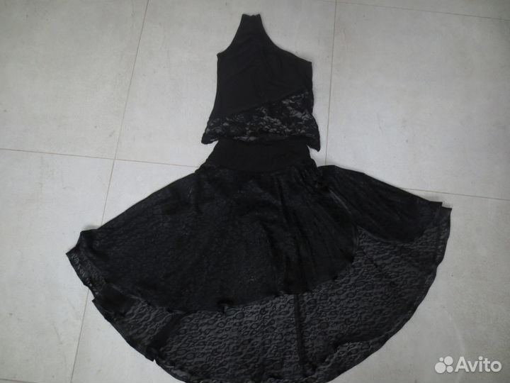 Юбка и топ для спортивных бальных танцев