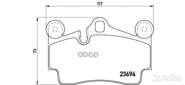 Колодки тормозные дисковые К-Т audi Q7 (4LB) 03