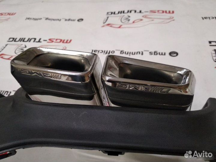 Диффузор с насадками Mercedes C-class w204 C63 AMG