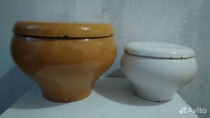 Чугунный горшок для печи СССР чугунок