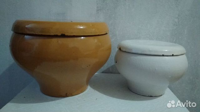 Чугунный горшок для печи СССР чугунок