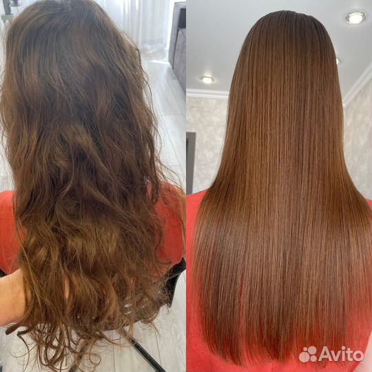 Кератиновое выпрямление волос