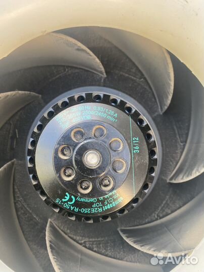 Вентилятор канальный ned kvr 250 б/у