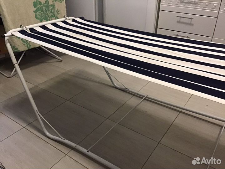 Шезлонг, гамак с подставкой для дачи