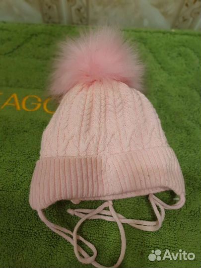 Зимняя шапка для девочки, р. 40-42