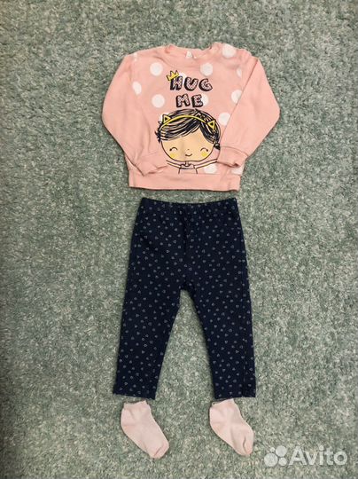 Большой пакет вещей на девочку 80