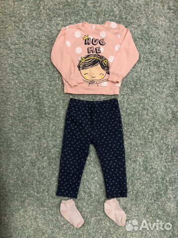 Большой пакет вещей на девочку 80