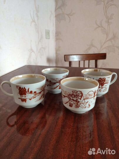 Рюмки фужеры чашки тарелки