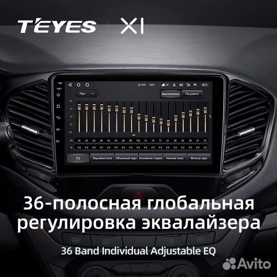 Магнитола Teyes X1 WiFi 2/32 на LADA Vesta