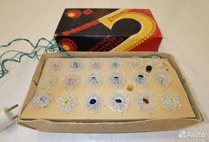 Елочная гирлянда Фонарик 5 СССР в коробке