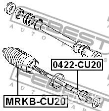 Пыльник рулевой рейки (mitsubishi lancer CS 2000-2009) febest