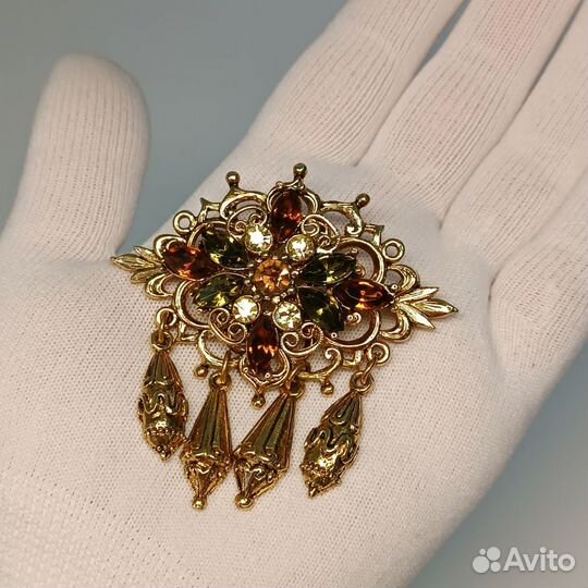 Винтажная Чешская Брошь Яблонекс Чехословакия-СССР