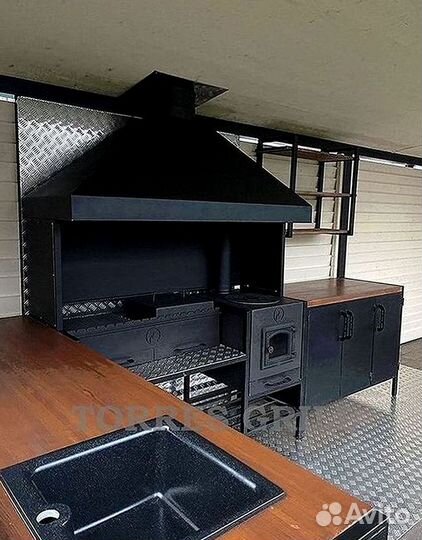 Мангальная зона в беседку