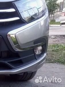 Молдинг переднего бампера Granta Fl хром нижни.лев