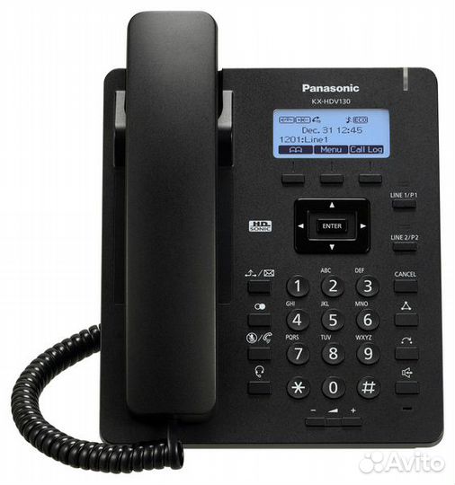 IP-телефон Panasonic KX-HDV130 чёрный