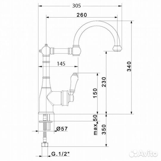 Смеситель для кухни Migliore Ermitage 18225 хром