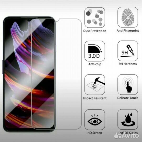 Закалённое стекло с защитой от царапин