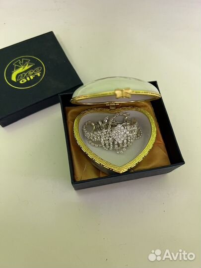 Шкатулка керамика сердце