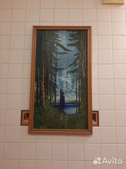 Картина маслом на холсте 33 х 64 см