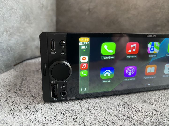 Магнитола 1 din с экраном с крутилкой carplay