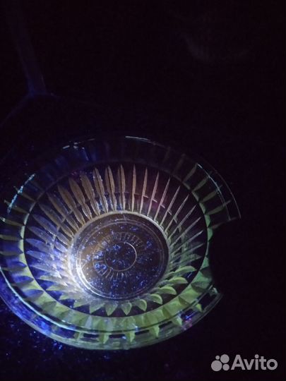 Вазочка цветное стекло СССР клеймо