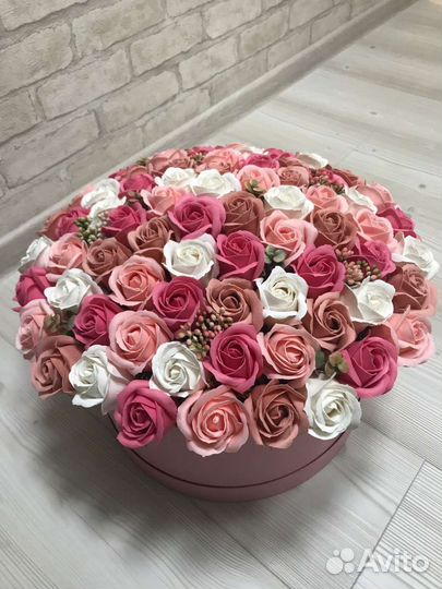 Букет из мыльных роз 71 шт только под заказ