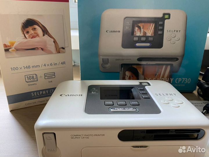 Фотопринтер компактный canon selphy cp730