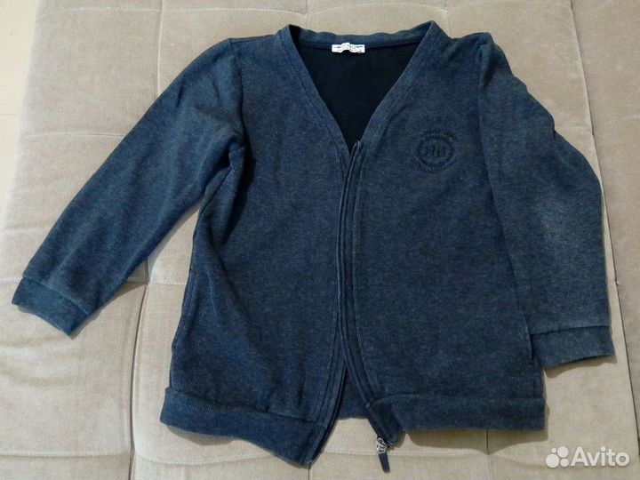 Джемпер в школу для мальчика, серый, р.140