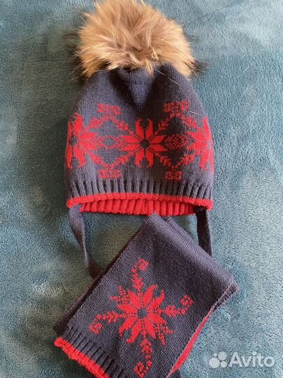 Комплект шапка, шарф для мальчика