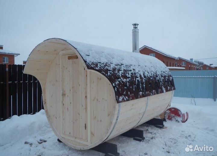 Баня бочка квадро с доставкой