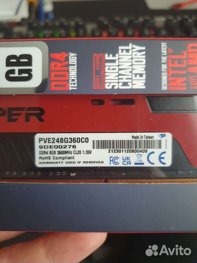 Patriot viper Elite II ddr4 3600MHz 8GB