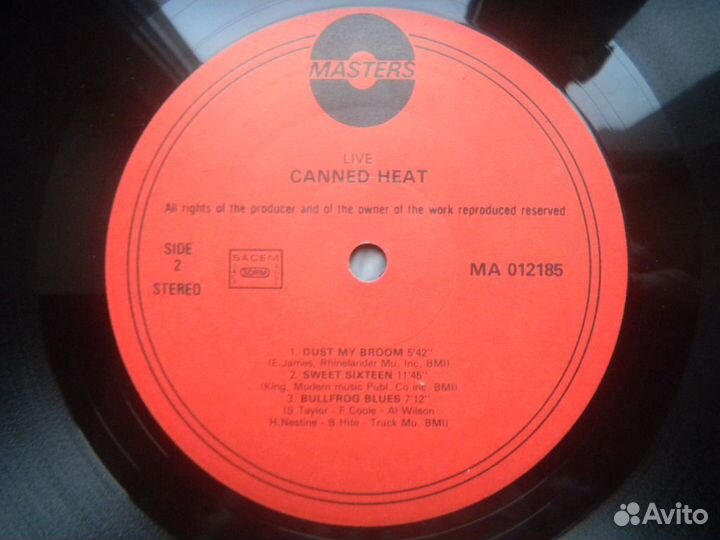 Canned Heat/Live Hol. Masters 93 N.Mint/EX+