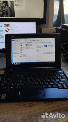 Ноутбук acer aspire one zg5 1.5G озу 64G SSD,win10