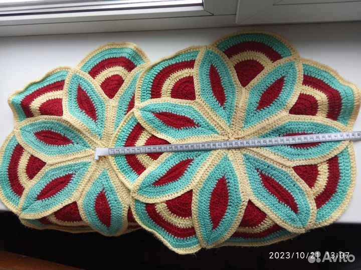 Вязаные подстилки на стулья, сиденья