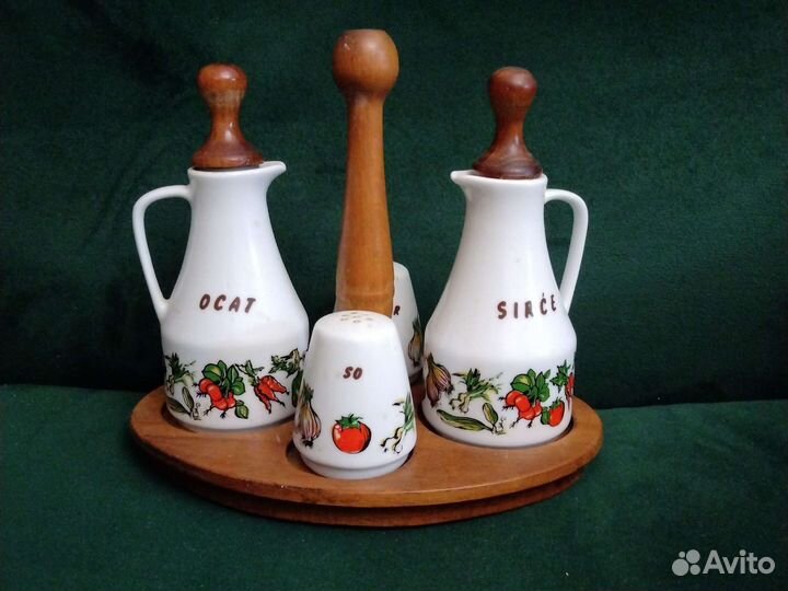Югославский керамический набор для специй